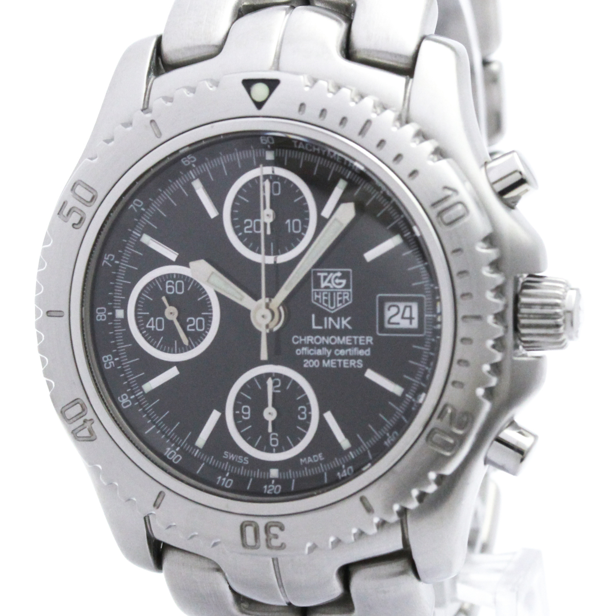 Tag Heuer Link Chronograph Steel Automatic Mens Watch Ct5111 Polished Tag Heuer Link Chronograph Steel Automatic Mens Watch Ct5111 Polished